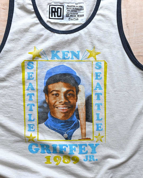 Ken Griffey Jr. Photo Vintage White Tee - Roots of Fight