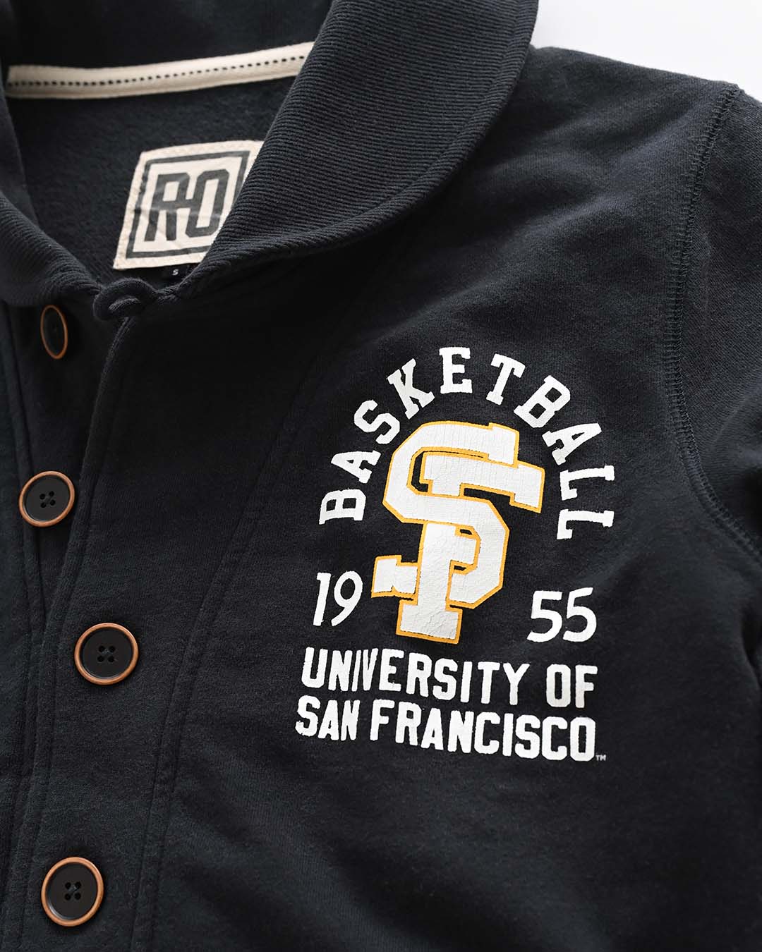 USF - Bill Russell &#39;55 Black Cardigan