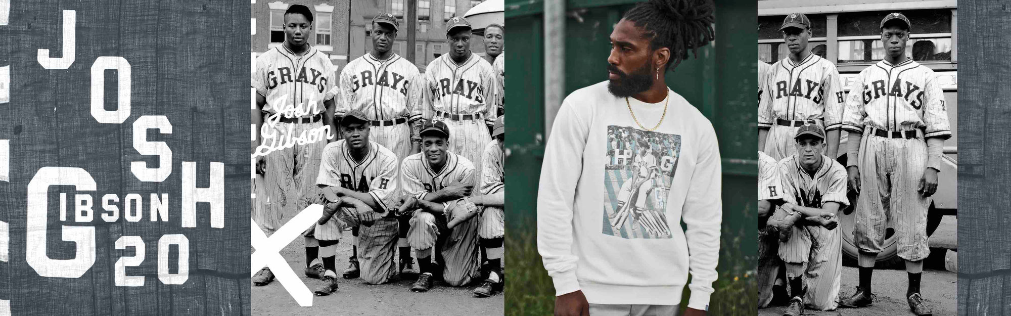 Josh Gibson HG Vintage White Tee - Roots of Fight