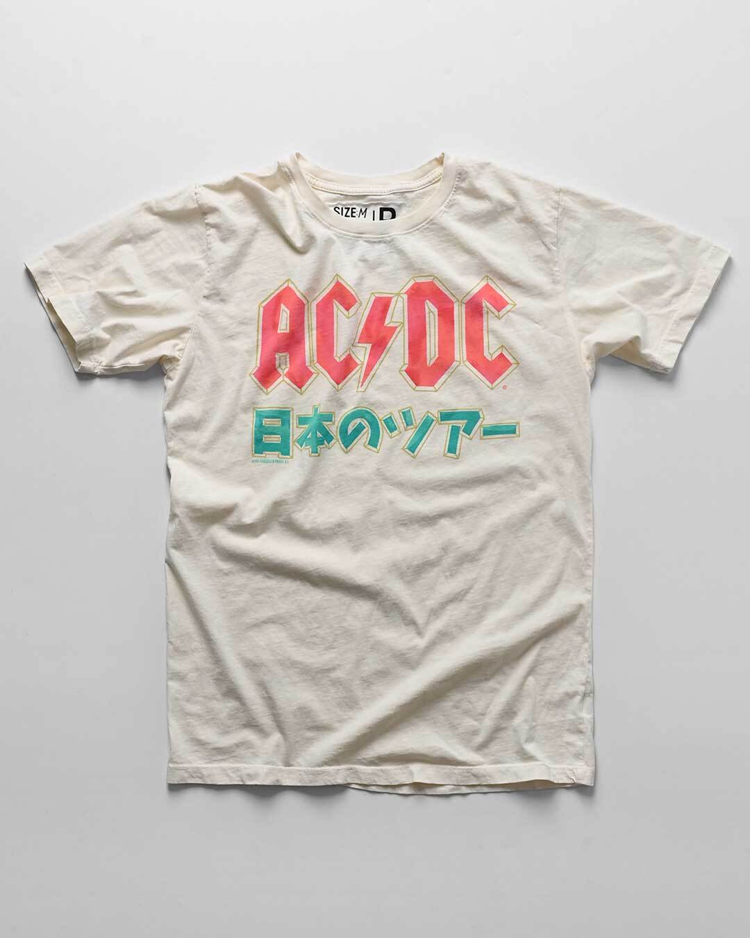 AC/DC Japan Tour White Tee - Roots of Fight