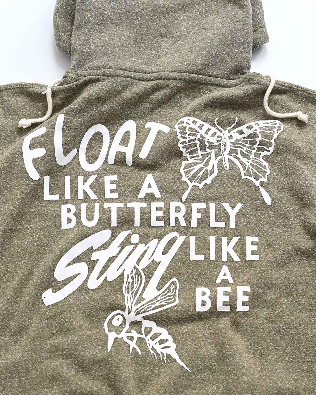 Ali Float Quote Heather Olive PO Hoody - Roots of Fight