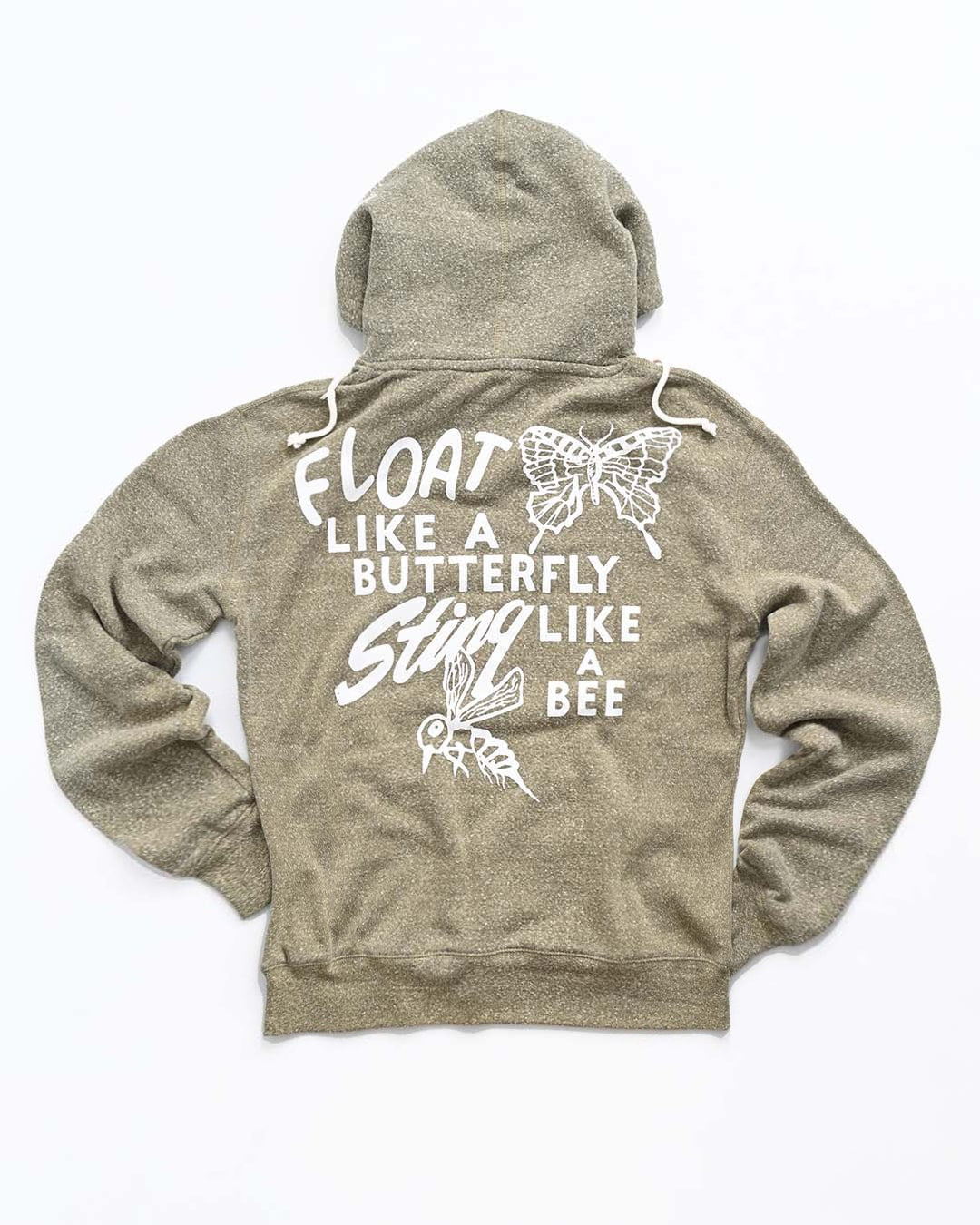 Ali Float Quote Heather Olive PO Hoody - Roots of Fight