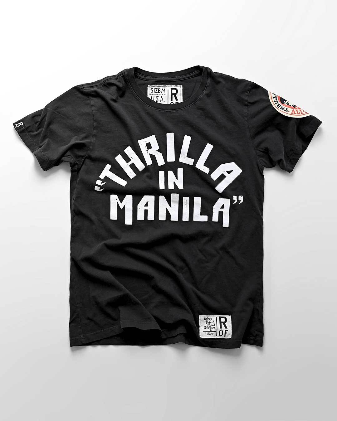 Ali - Frazier Thrilla in Manila Black Tee - Roots of Fight