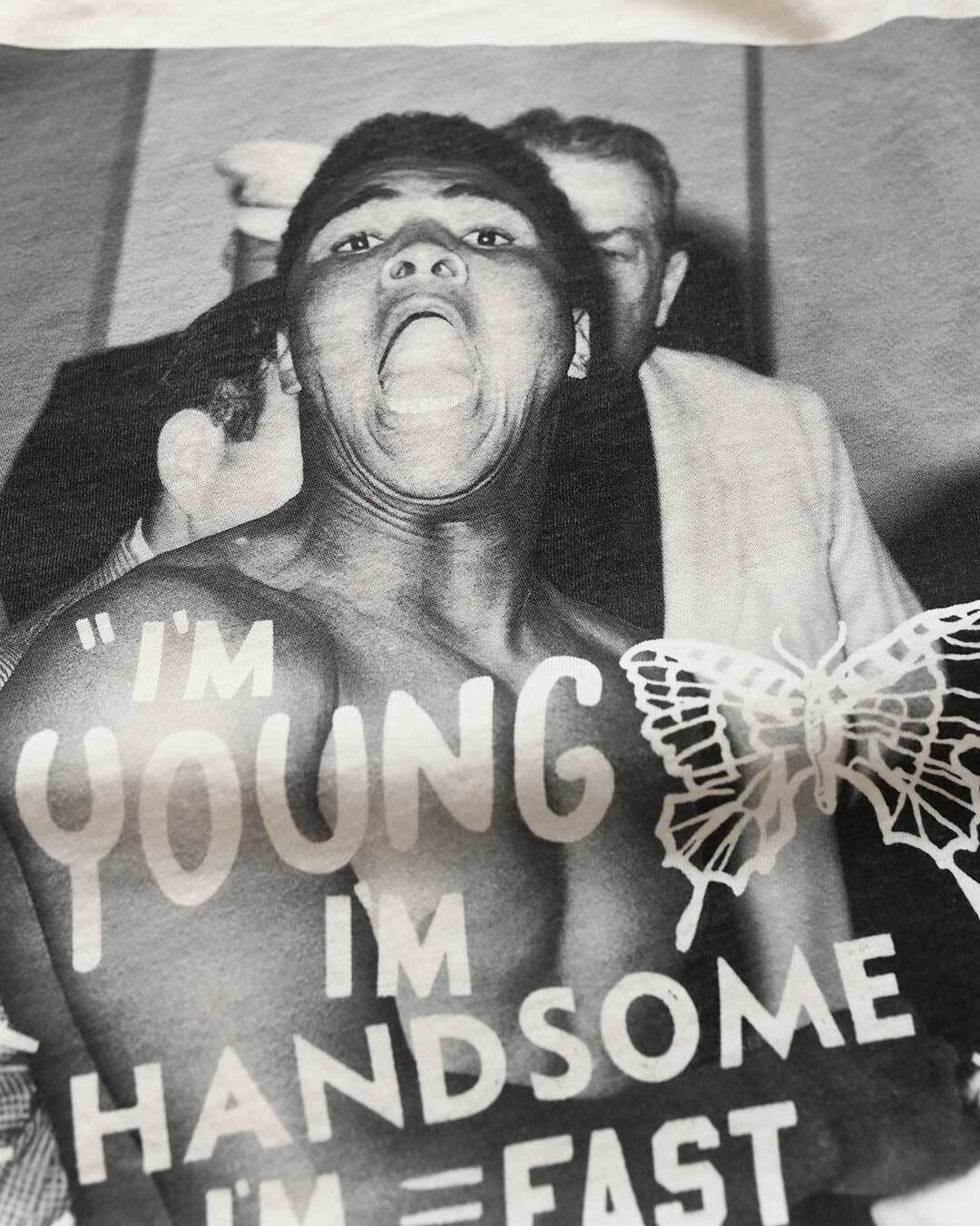 Ali Young Handsome Fast Photo White Tee - Roots of Fight