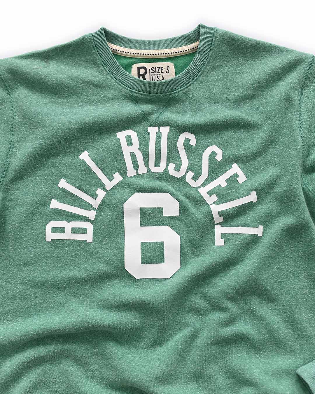 Bill Russell Boston #6 Green Sweatshirt - Roots of Fight