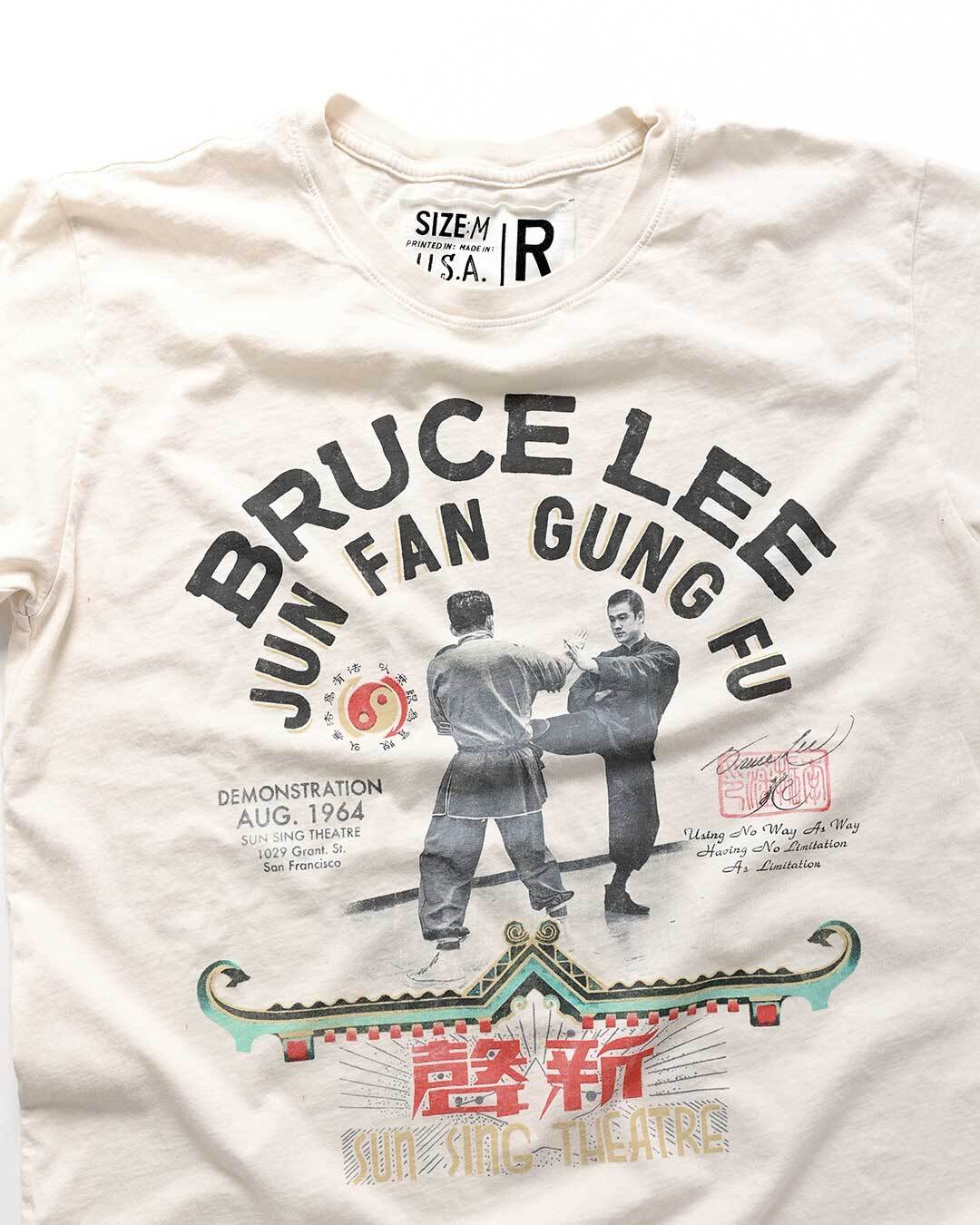 Bruce Lee Demo Vintage White Tee - Roots of Fight