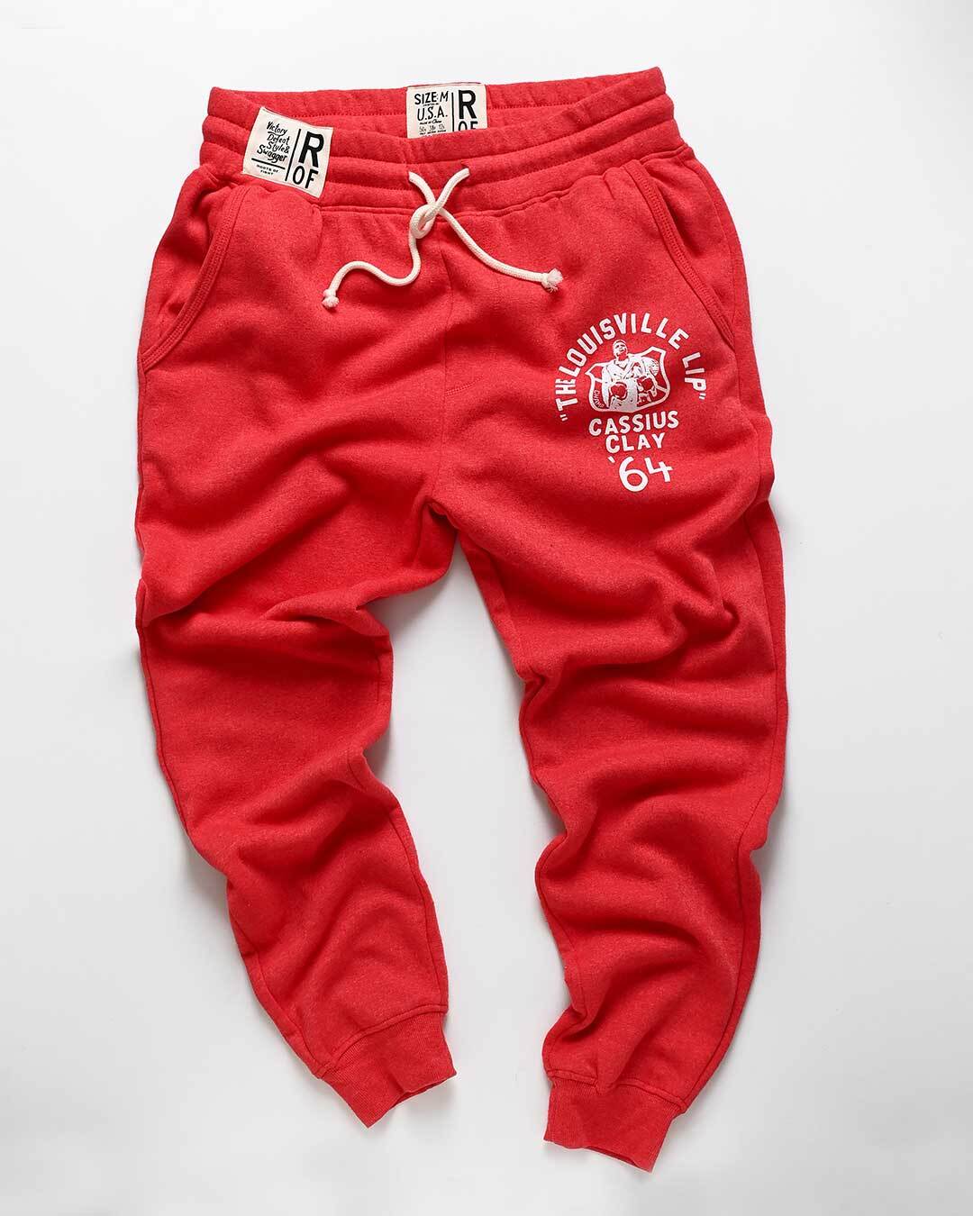 Cassius Clay Louisville LIP Red Sweatpants - Roots of Fight