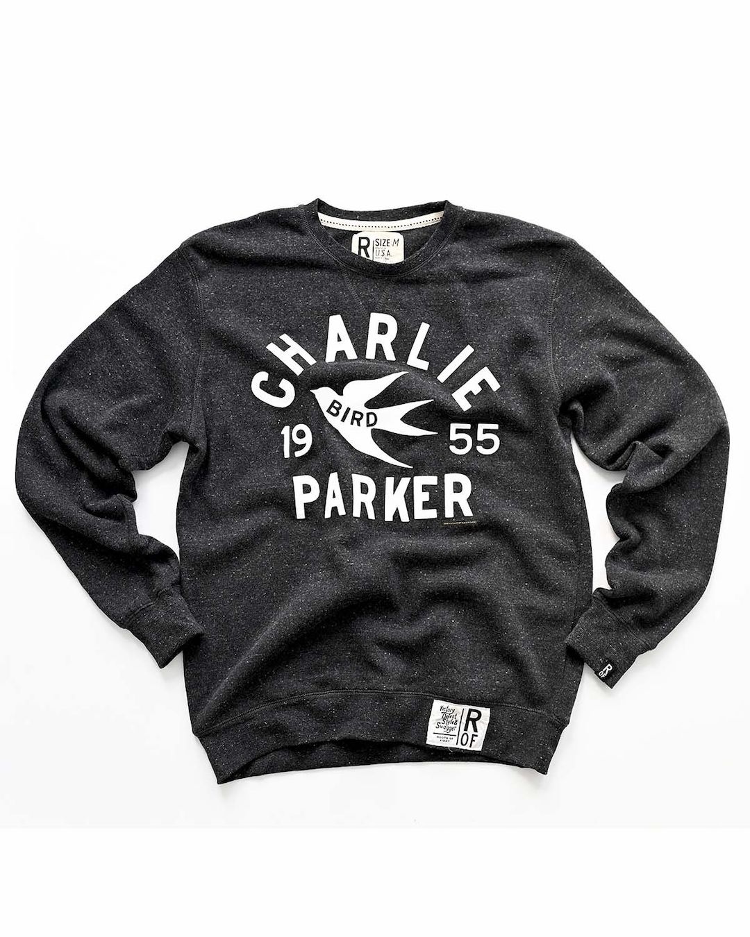 Charlie &quot;Bird&quot; Parker &#39;55 Black Sweatshirt - Roots of Fight