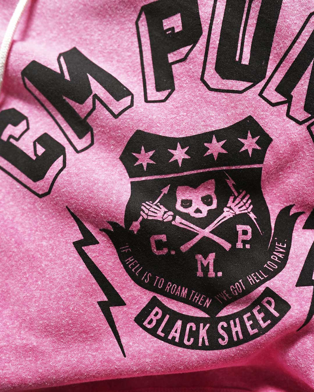 CM Punk &#39;Black Sheep&#39; Pink PO Hoody - Roots of Fight