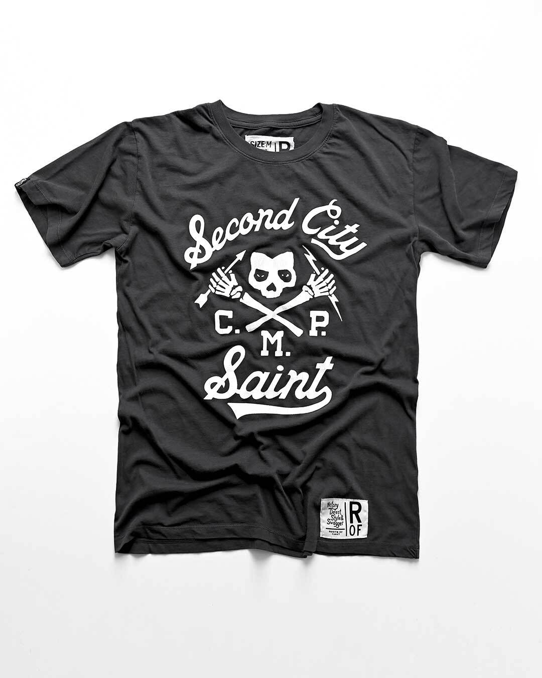 CM Punk &#39;Second City Saint&#39; Black Tee - Roots of Fight