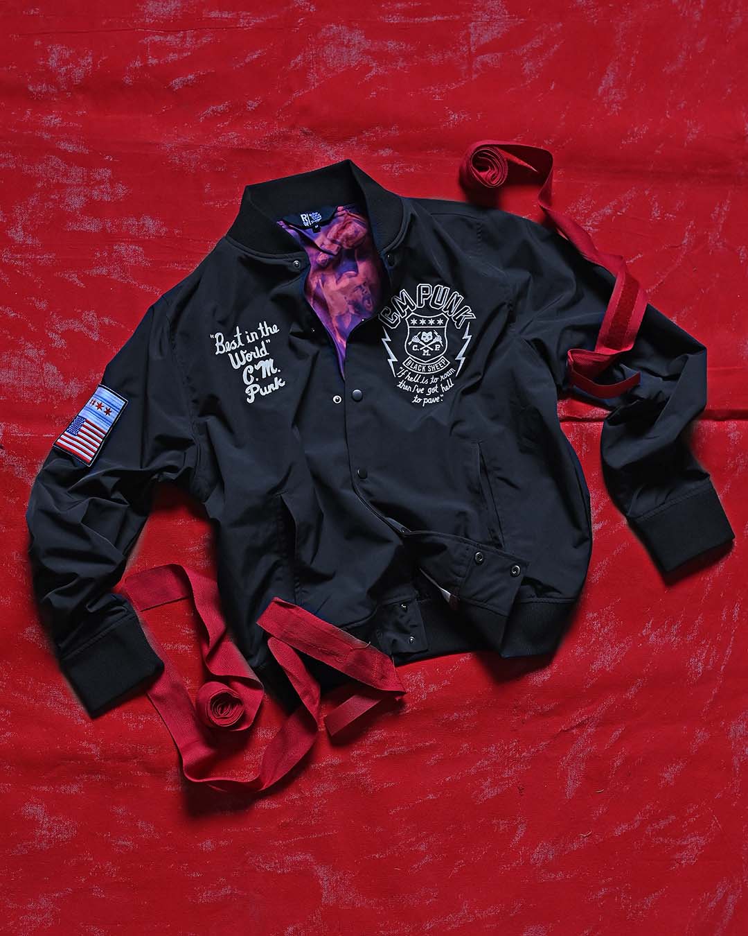 CM Punk &#39;Second City Saint&#39; Stadium Jacket - Roots of Fight