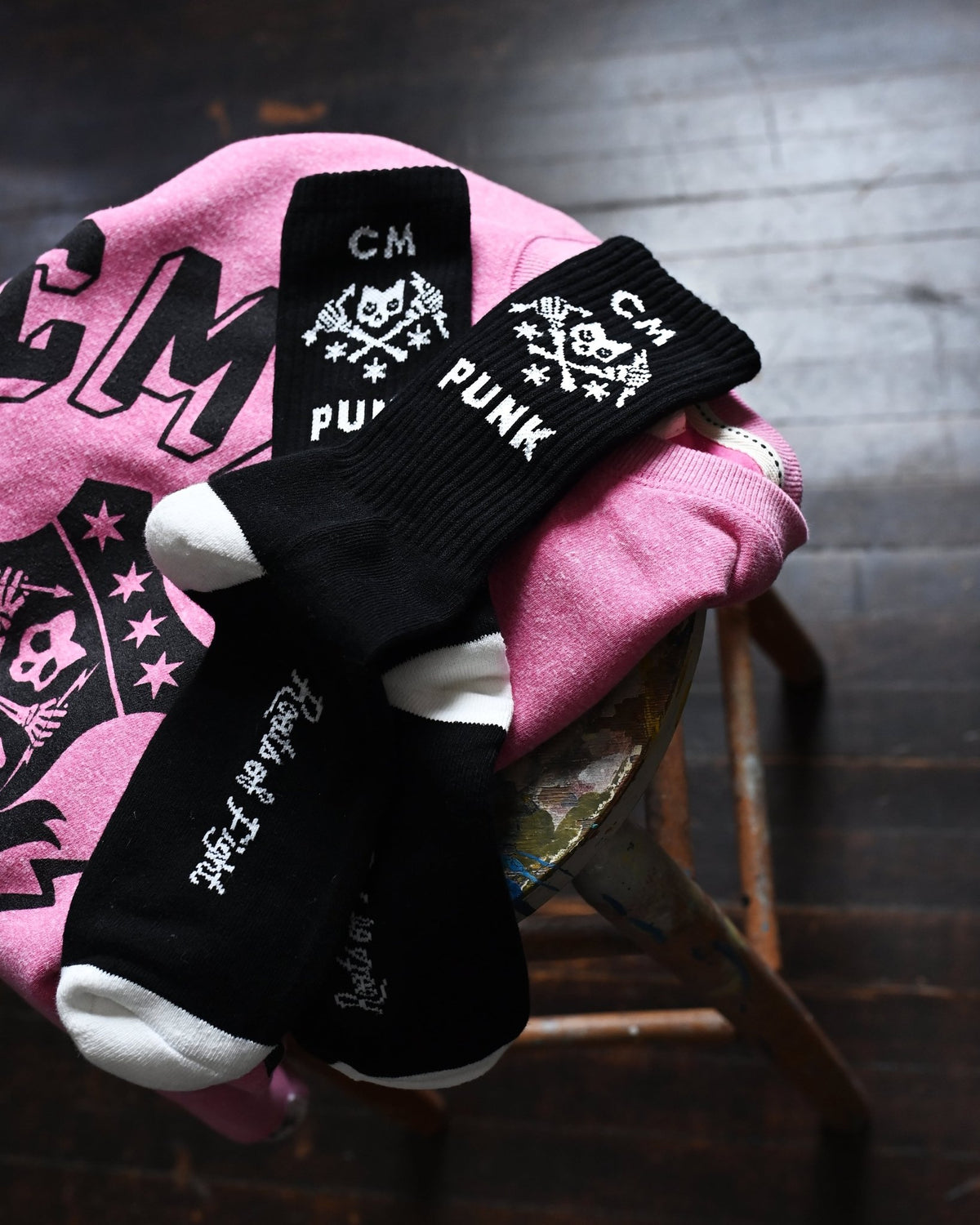 CM Punk Skull Black Socks - Roots of Fight