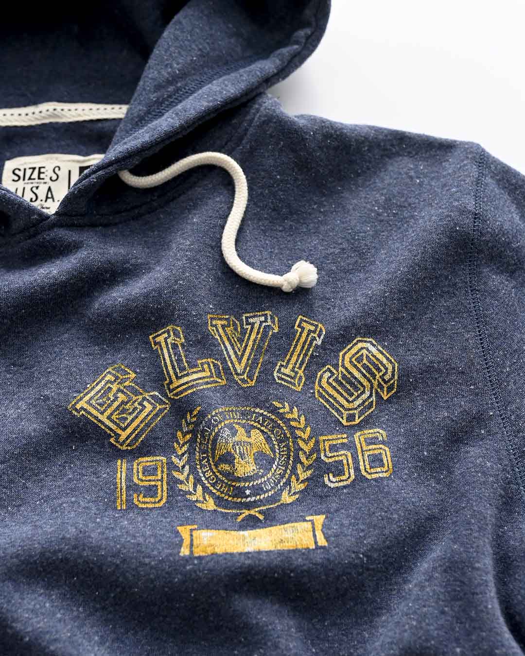 Elvis &#39;56 Classic Navy PO Hoody - Roots of Fight