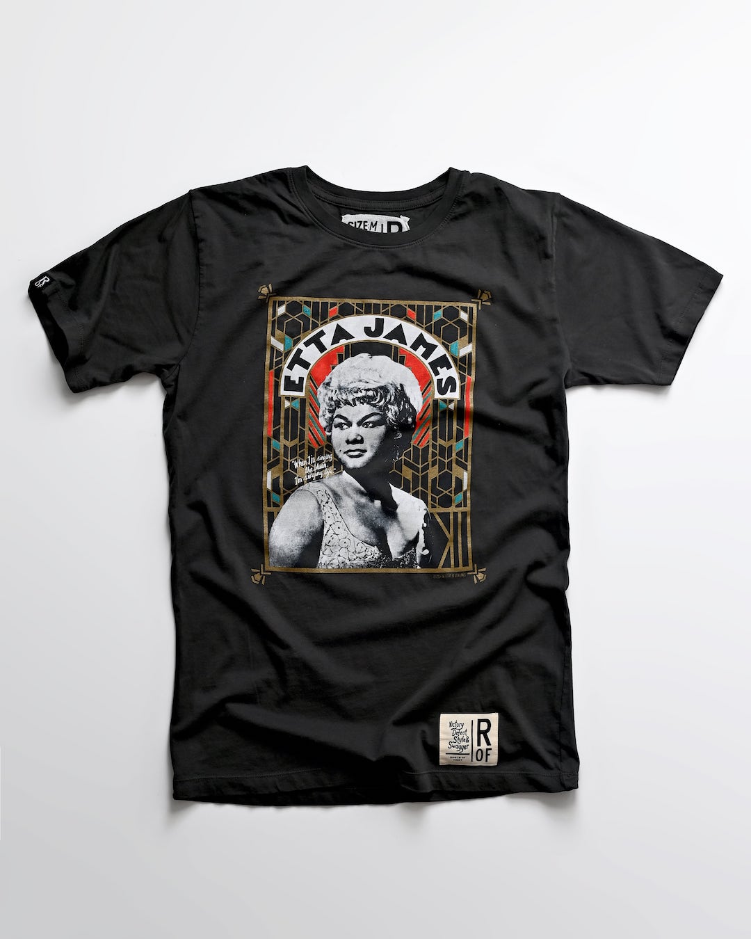 Etta James Portrait Photo Black Tee - Roots of Fight