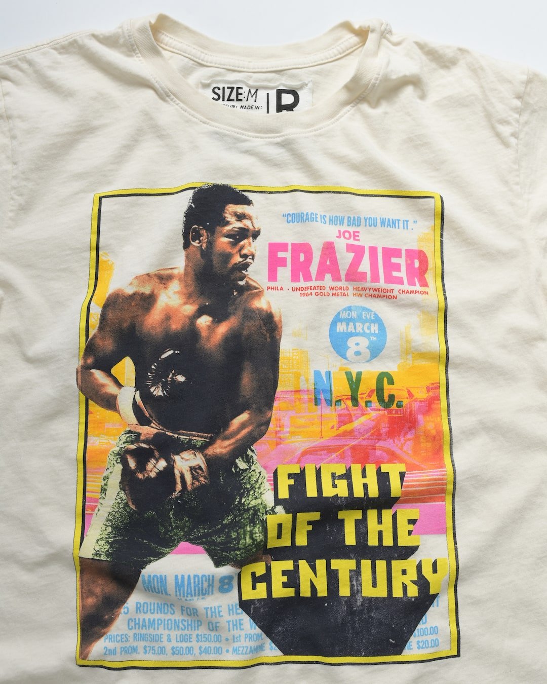 FOTC - Joe Frazier Fight White Tee - Roots of Fight