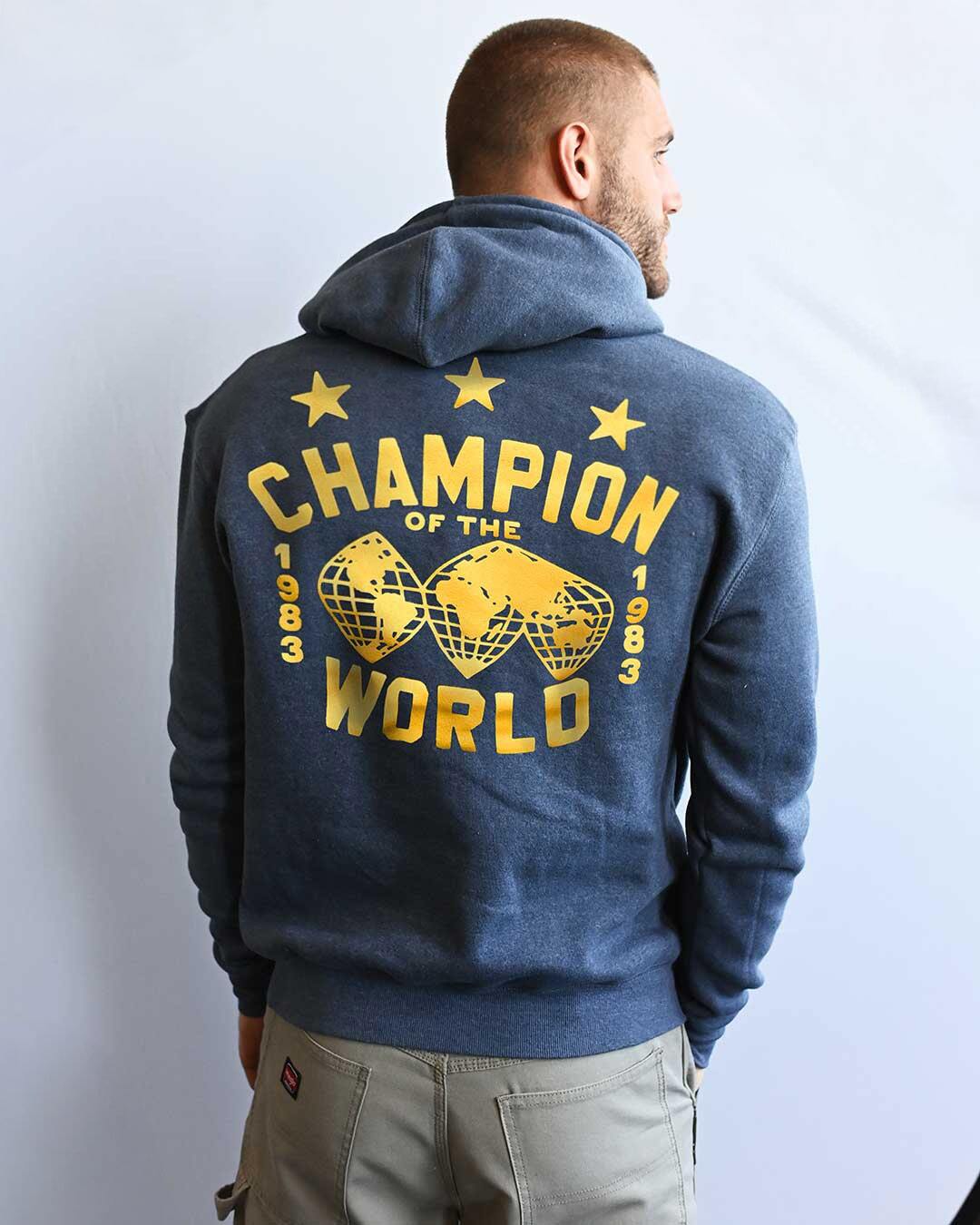 Iron Sheik '83 Champ Navy PO Hoody - Roots of Fight