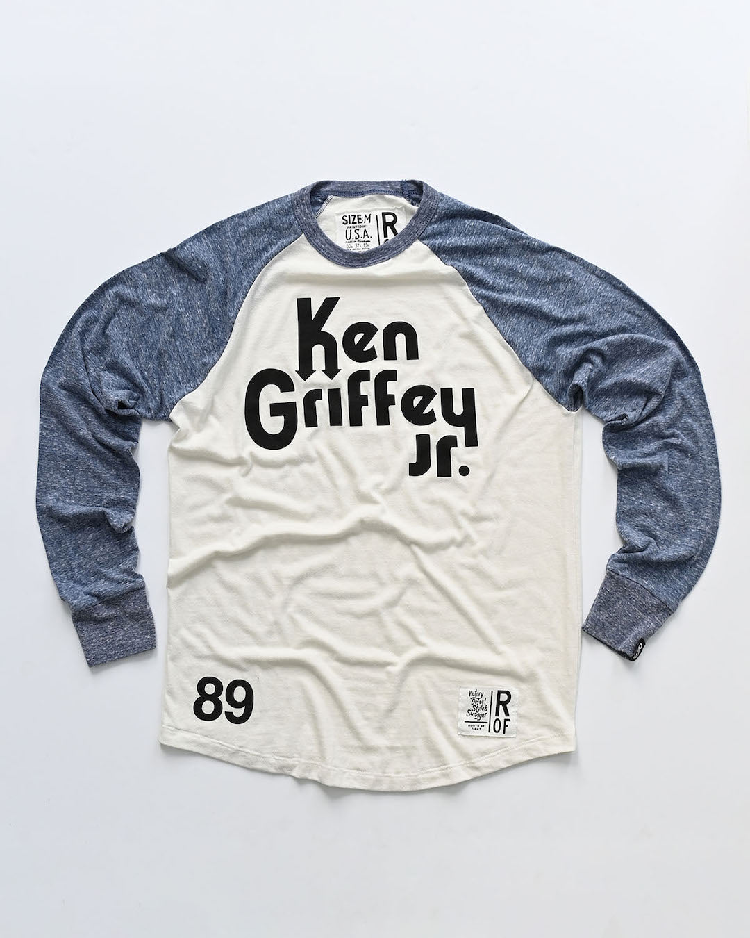 Ken Griffey Jr. 89 Denim Blue Raglan - Roots of Fight