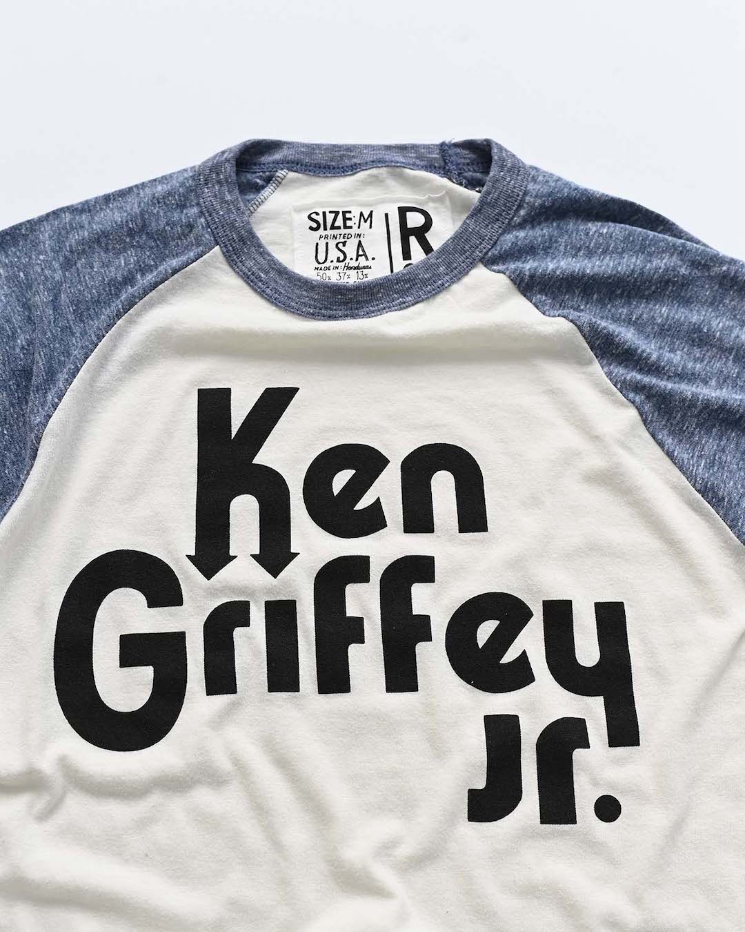 Ken Griffey Jr. 89 Denim Blue Raglan - Roots of Fight