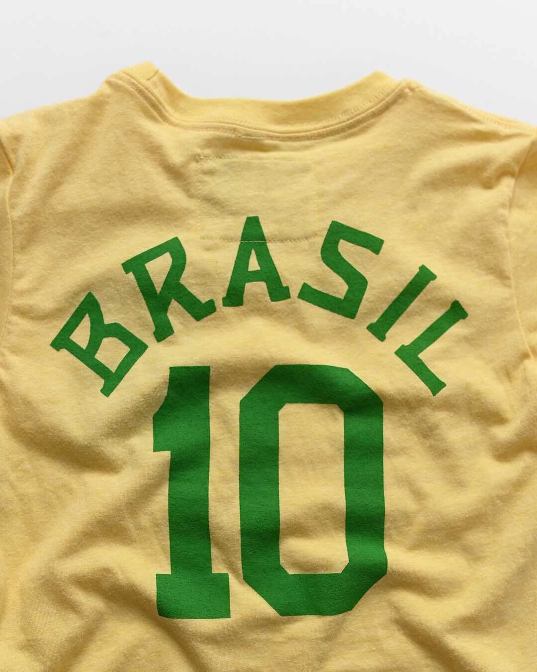 Pelé #10 Brasil Gold Kid&#39;s Tee - Roots of Fight