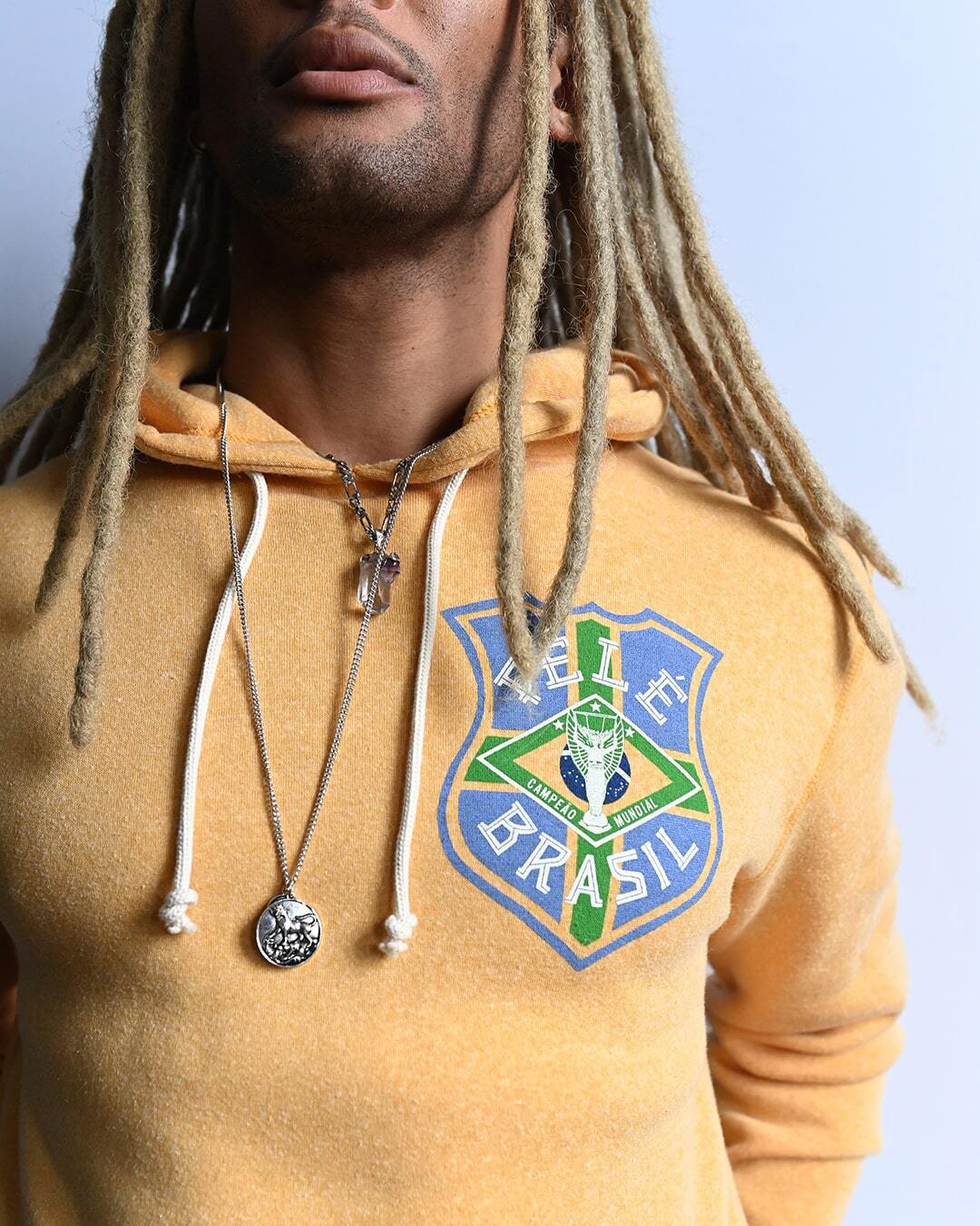 Pelé #10 Brasil Gold PO Hoody - Roots of Fight