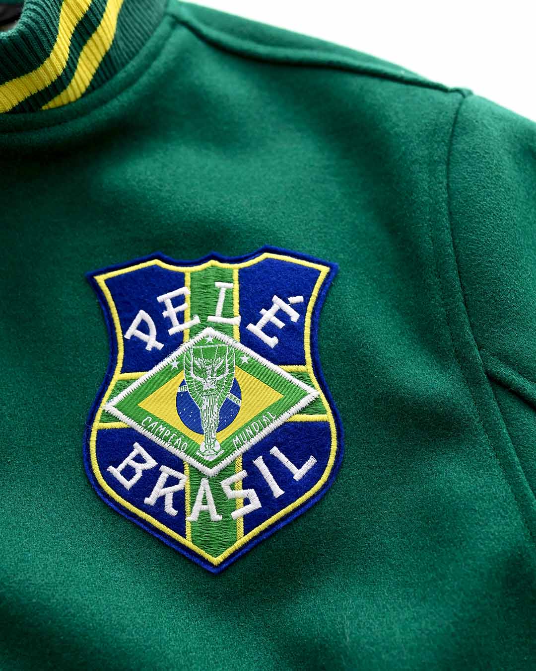 Pelé #10 Brasil Melton Jacket - Roots of Fight