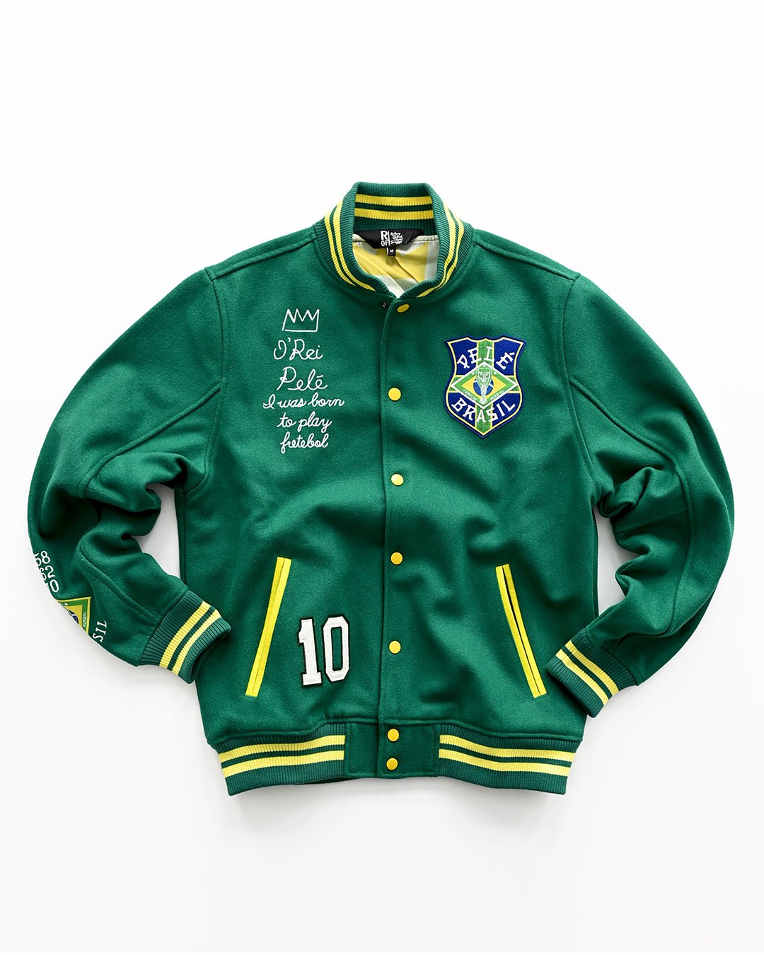 Pelé #10 Brasil Melton Jacket - Roots of Fight