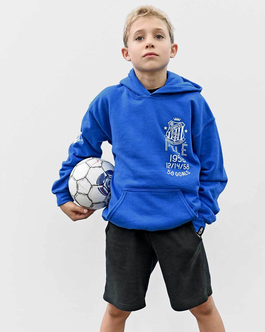 Pelé Santos Blue Kid&#39;s PO Hoody - Roots of Fight