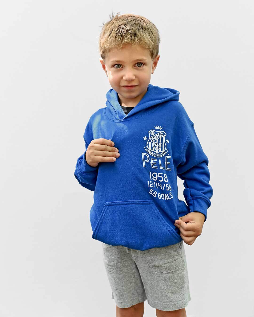 Pelé Santos Blue Kid&#39;s PO Hoody - Roots of Fight