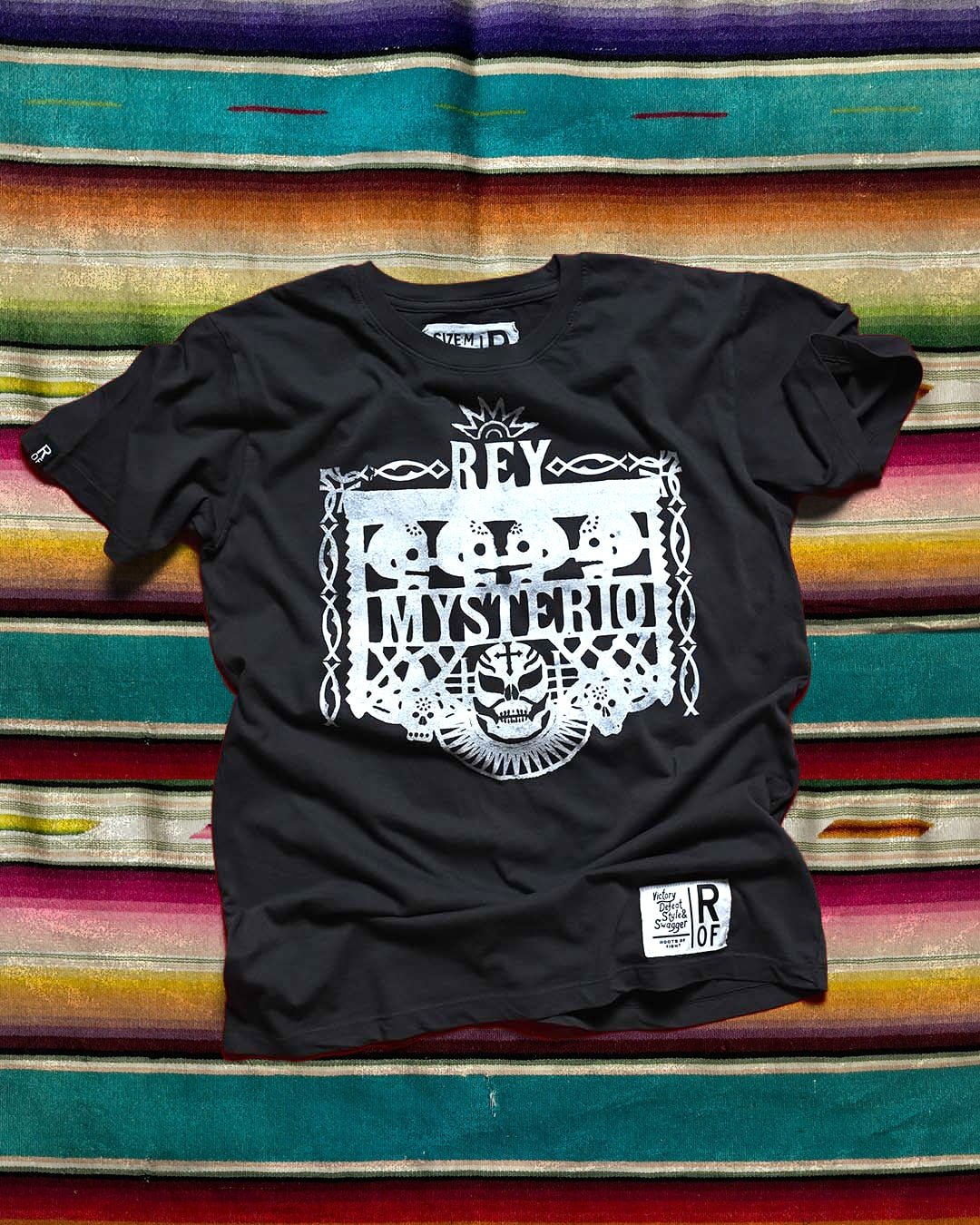 Rey Mysterio Lucha Libre Black Tee - Roots of Fight