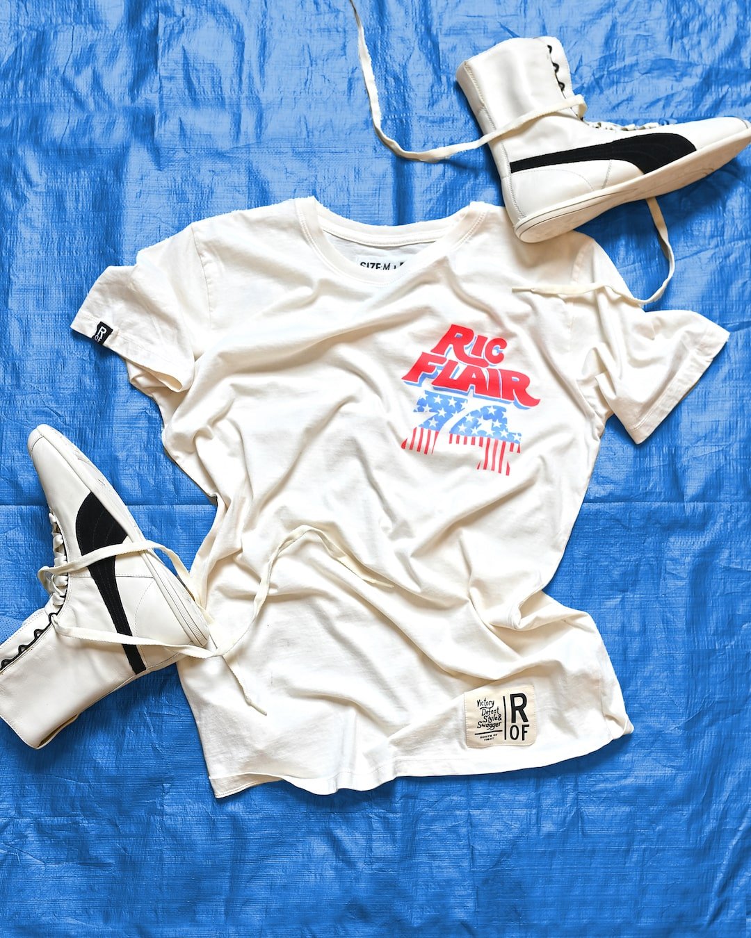 Ric Flair &#39;74 Vintage White Tee - Roots of Fight