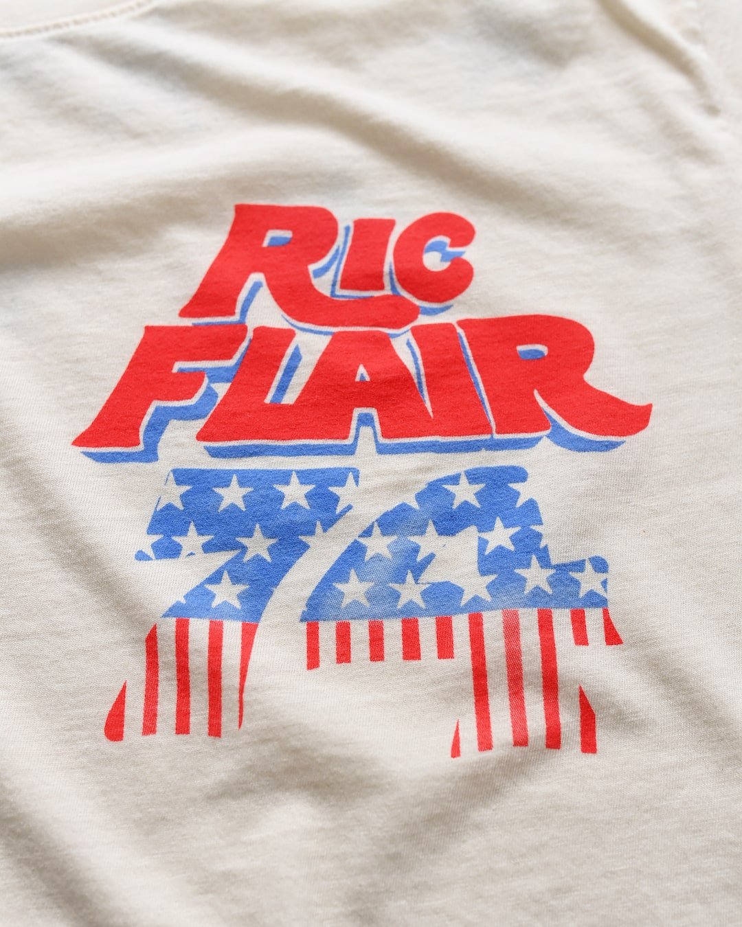 Ric Flair &#39;74 Vintage White Tee - Roots of Fight