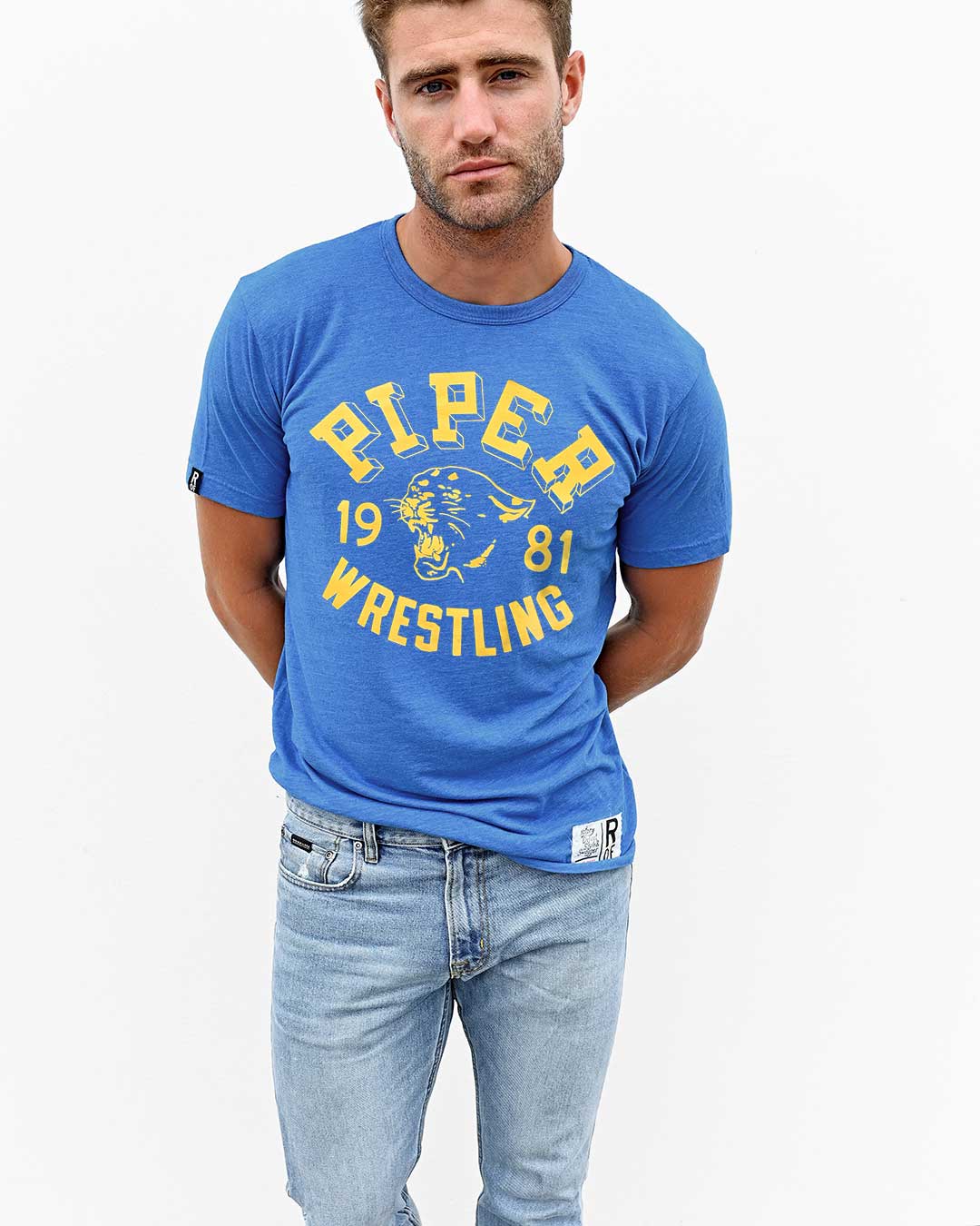 Rowdy Roddy Piper 1981 Blue Tee - Roots of Fight