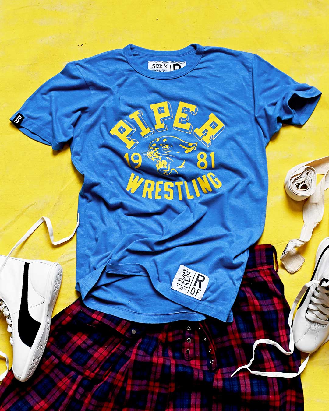 Rowdy Roddy Piper 1981 Blue Tee - Roots of Fight