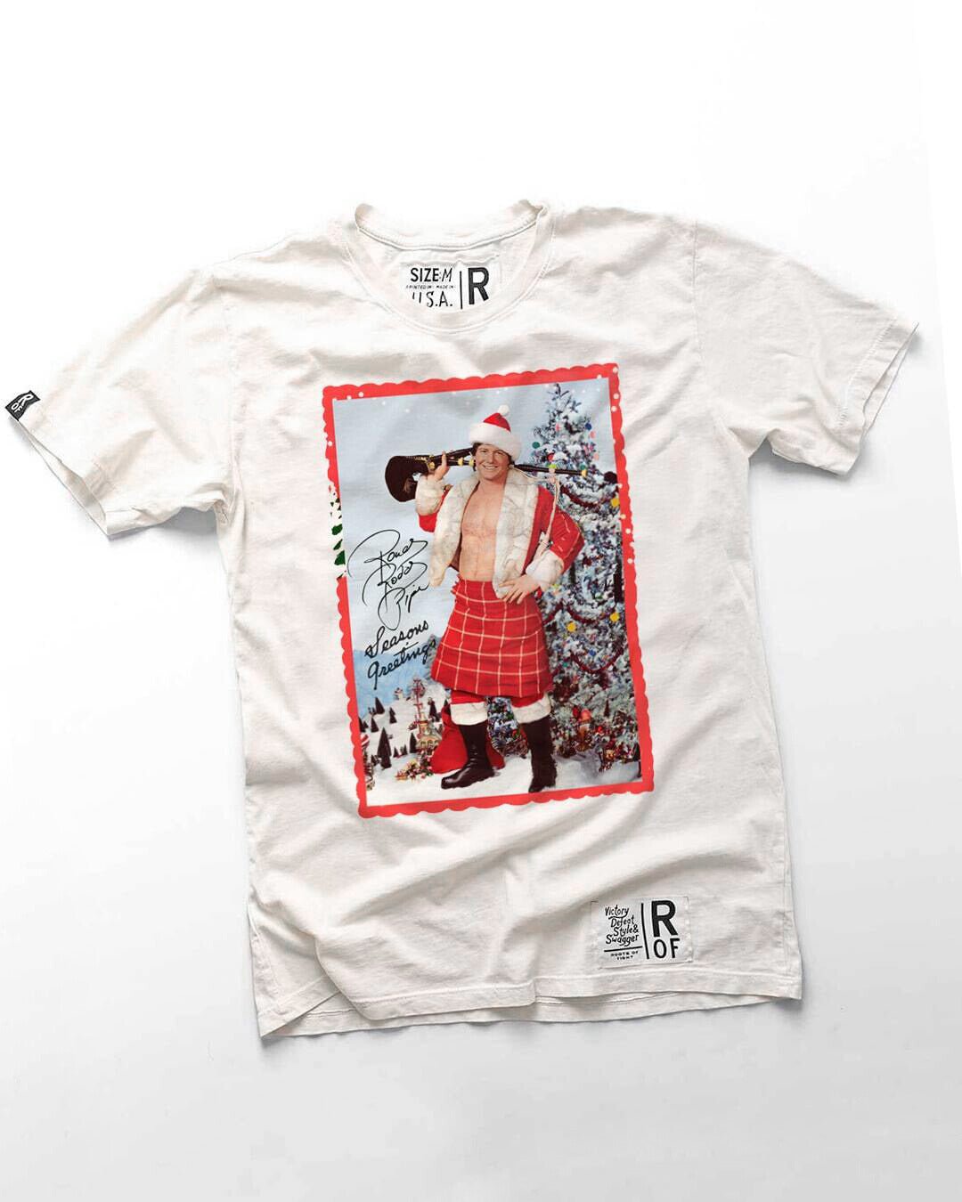 Rowdy Roddy Piper Holiday White Tee - Roots of Fight