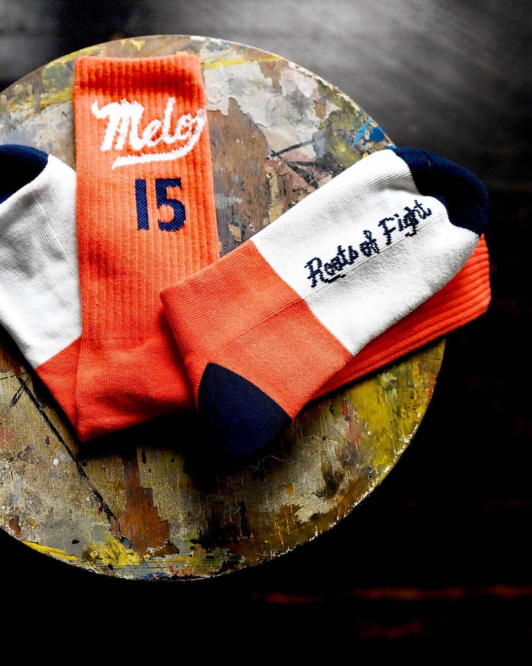 SYR - Melo #15 Orange Socks - Roots of Fight