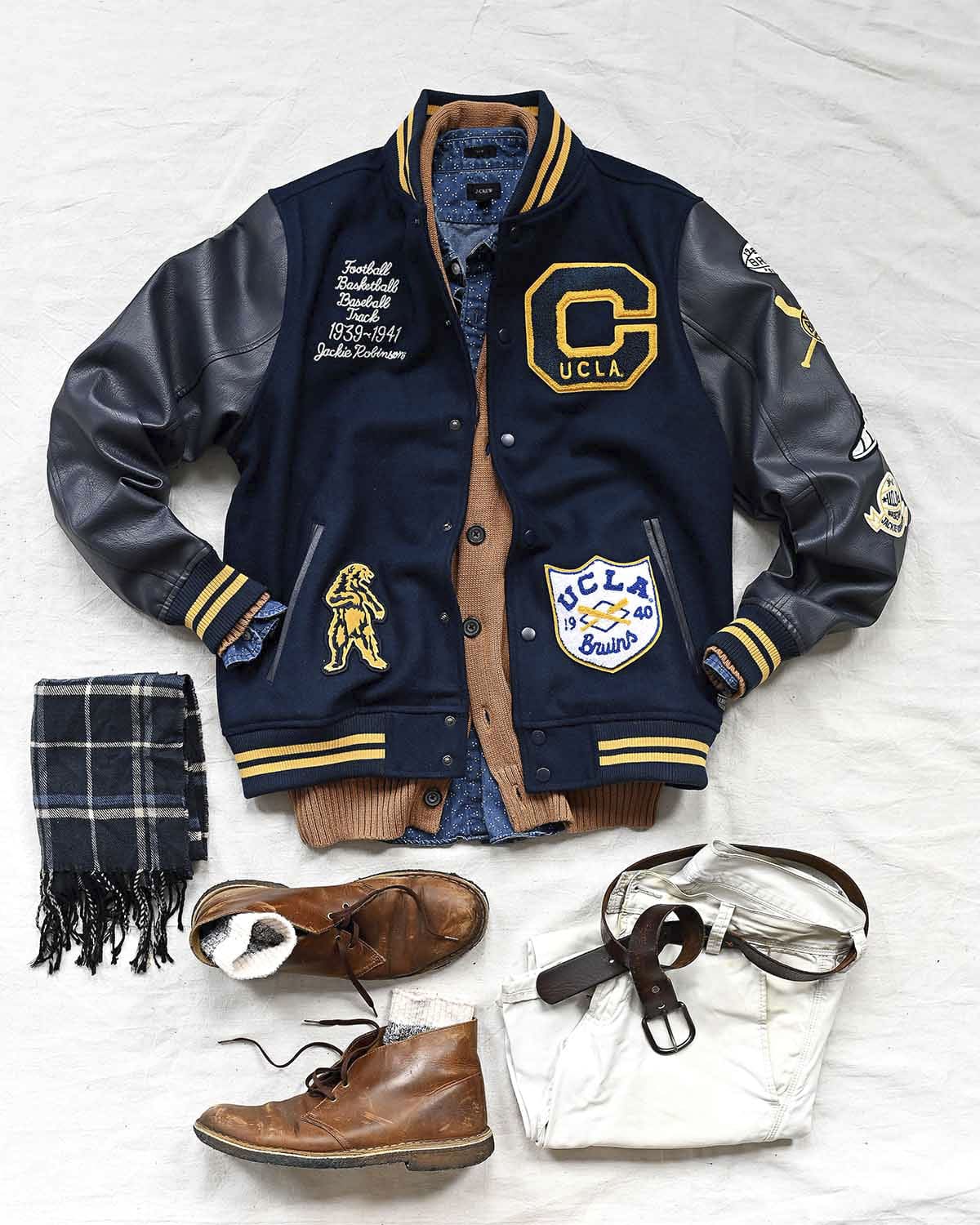 UCLA - Jackie Robinson Melton Jacket - Roots of Fight