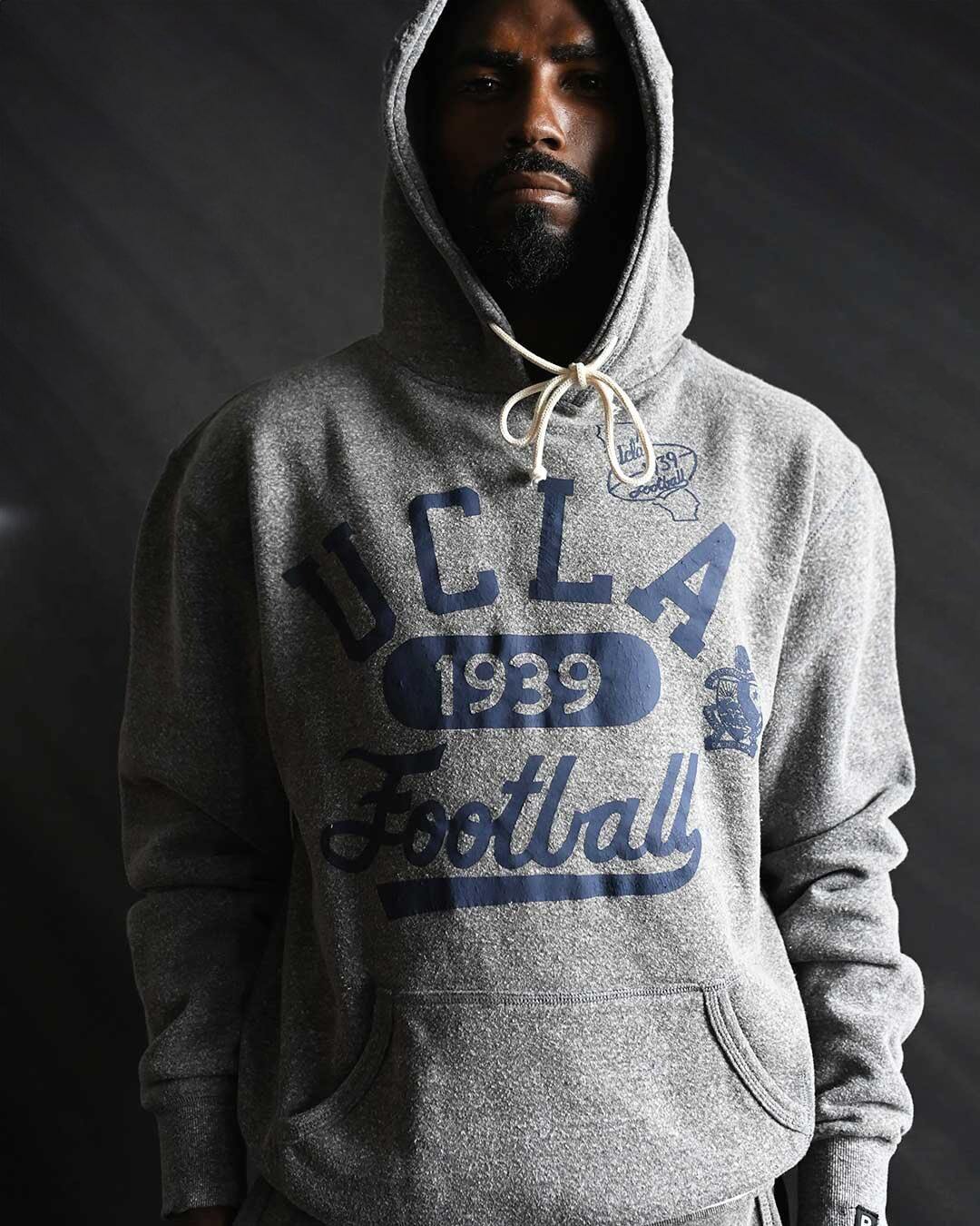 UCLA - JR &#39;39 Football Grey PO Hoody - Roots of Fight