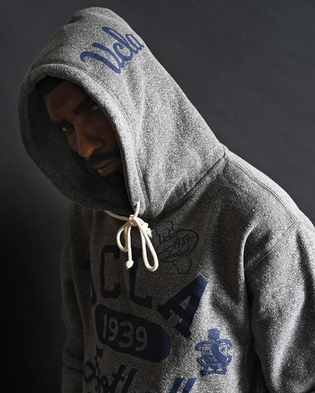 UCLA - JR &#39;39 Football Grey PO Hoody - Roots of Fight