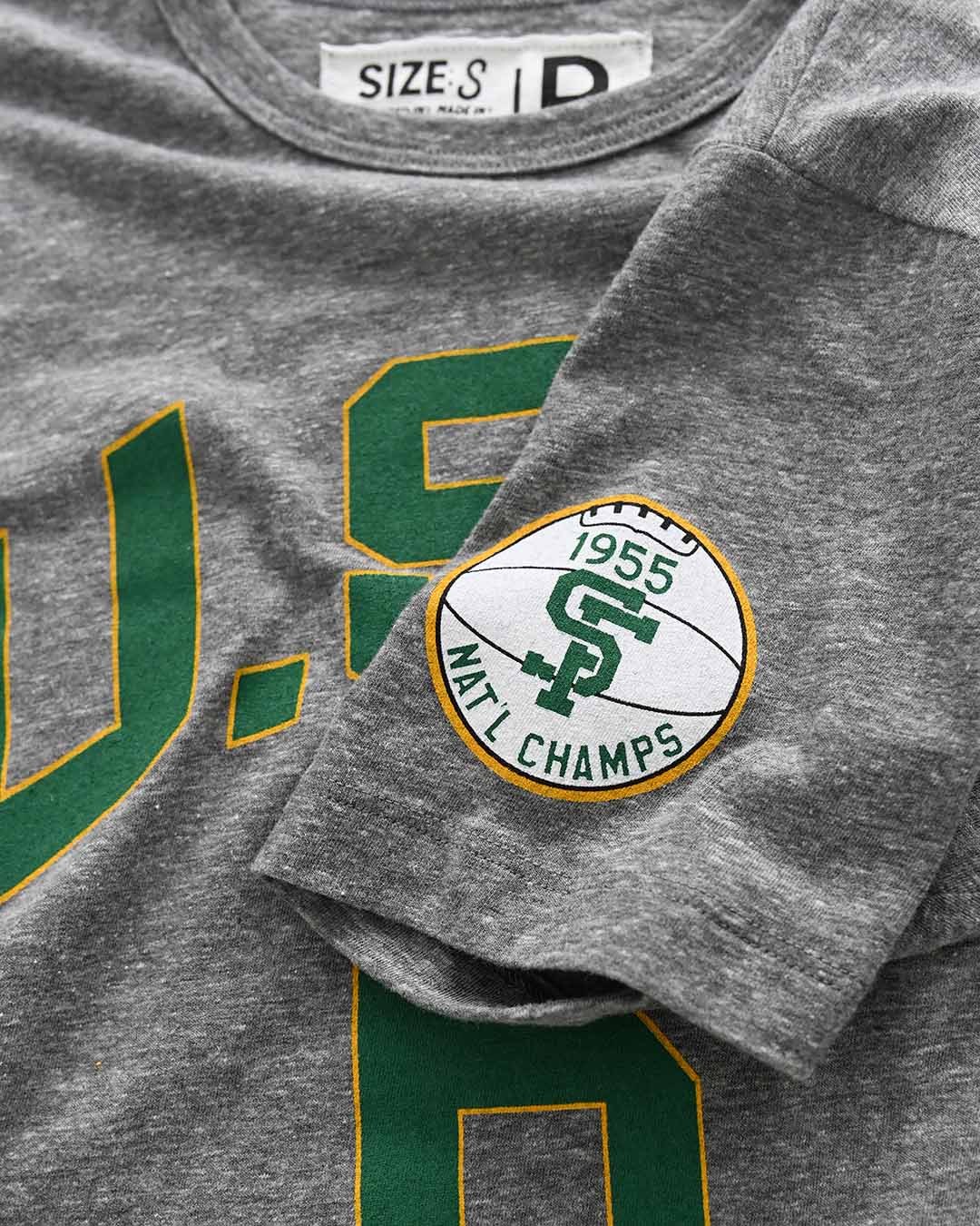 USF - Bill Russell #6 Grey Tee - Roots of Fight