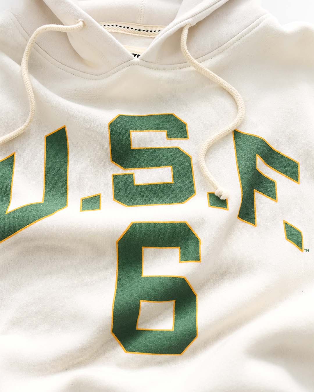 USF - Bill Russell #6 White PO Hoody - Roots of Fight