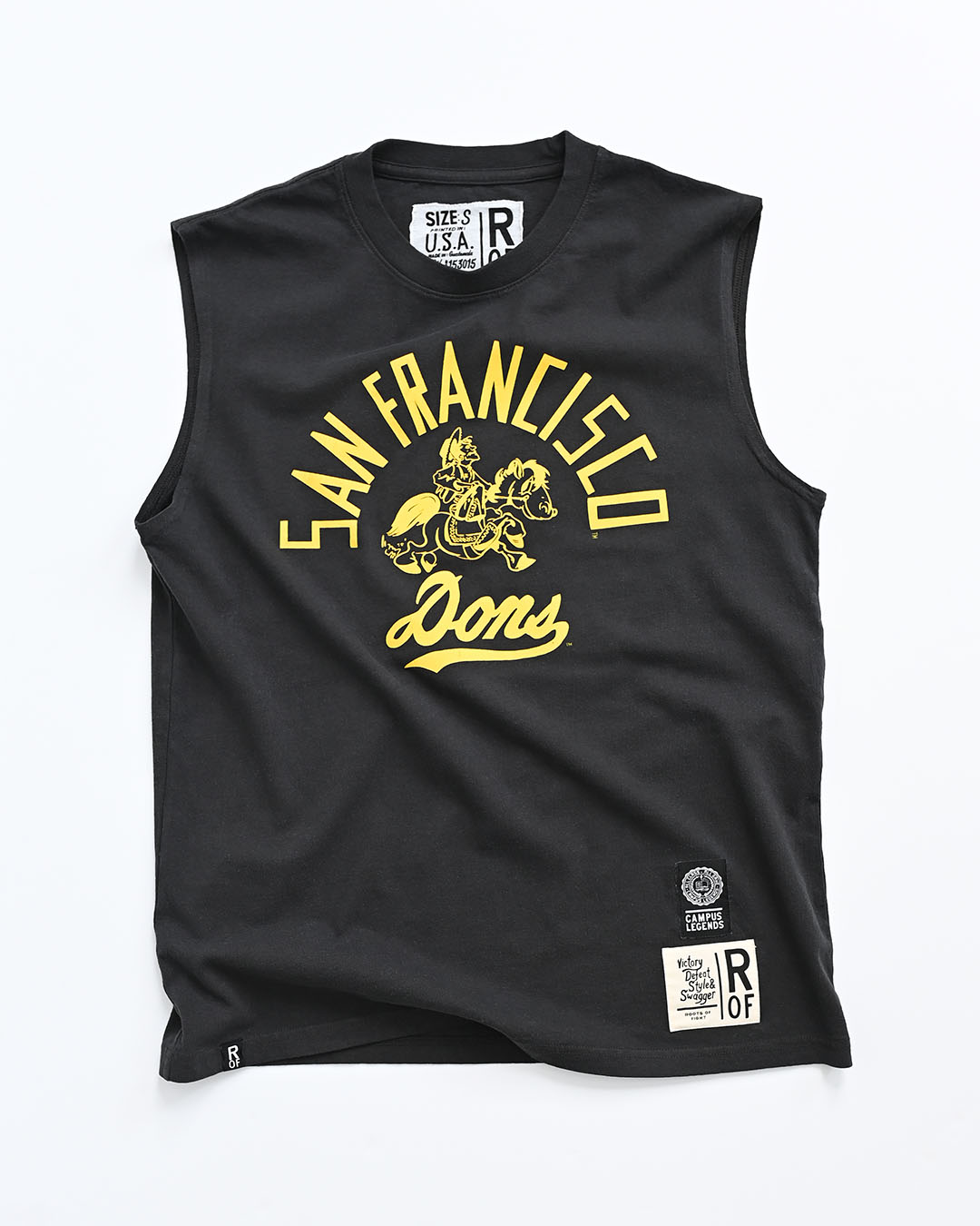 USF - San Francisco Dons Black Muscle Tee - Roots of Fight