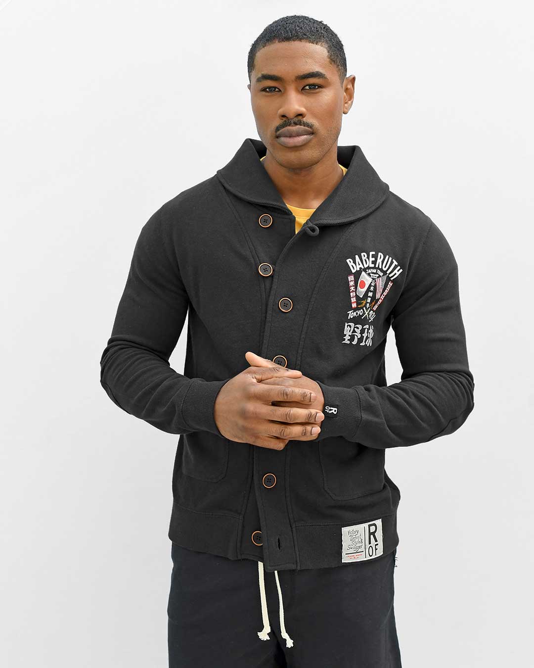 Kronk Boxing Black Cardigan - Roots of Fight