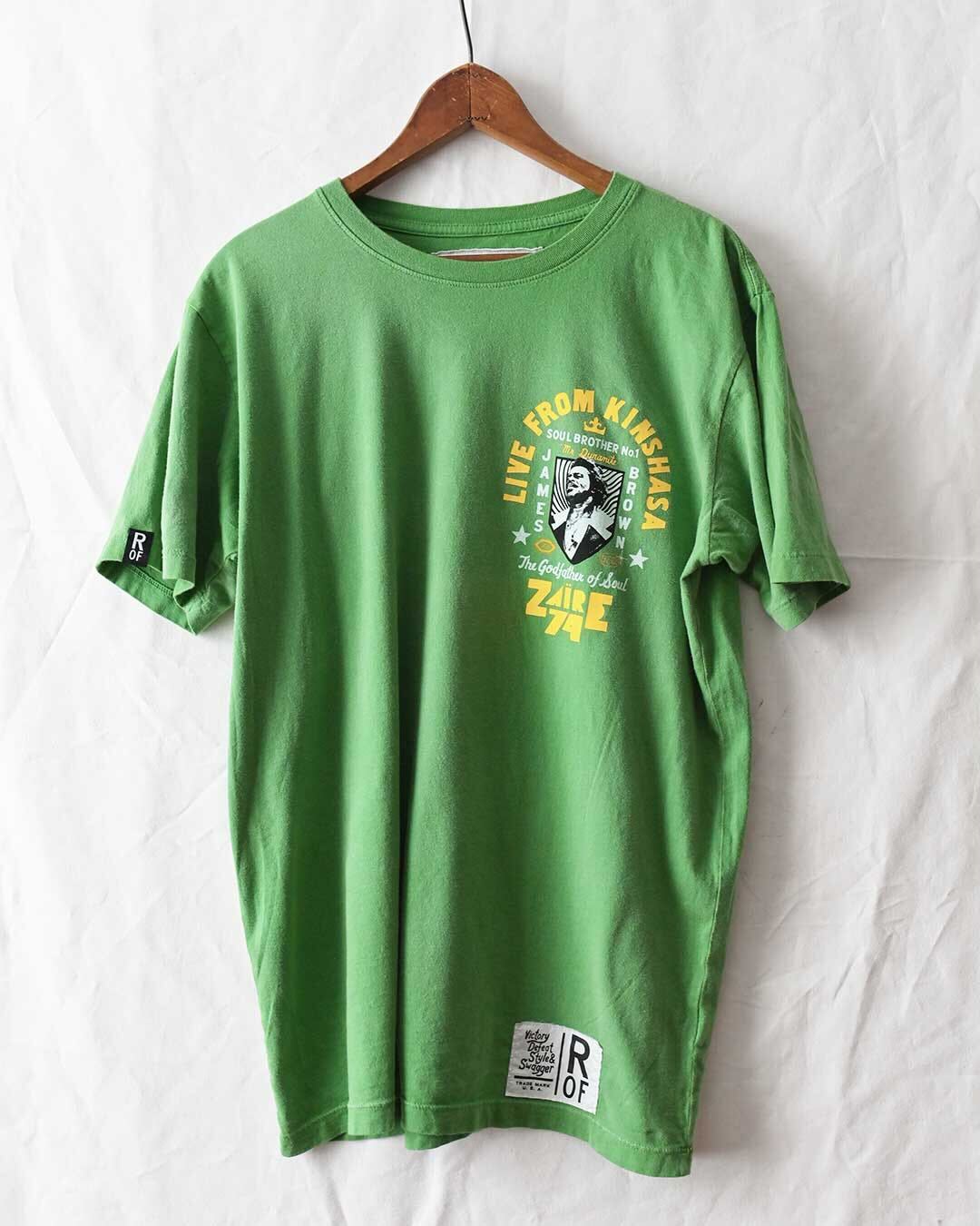 James Brown Zaire Green Tee - Roots of Fight