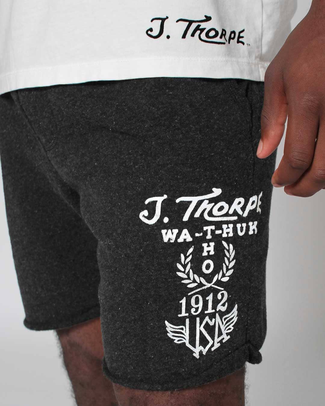 Jim Thorpe 1912 Black Shorts - Roots of Fight Canada