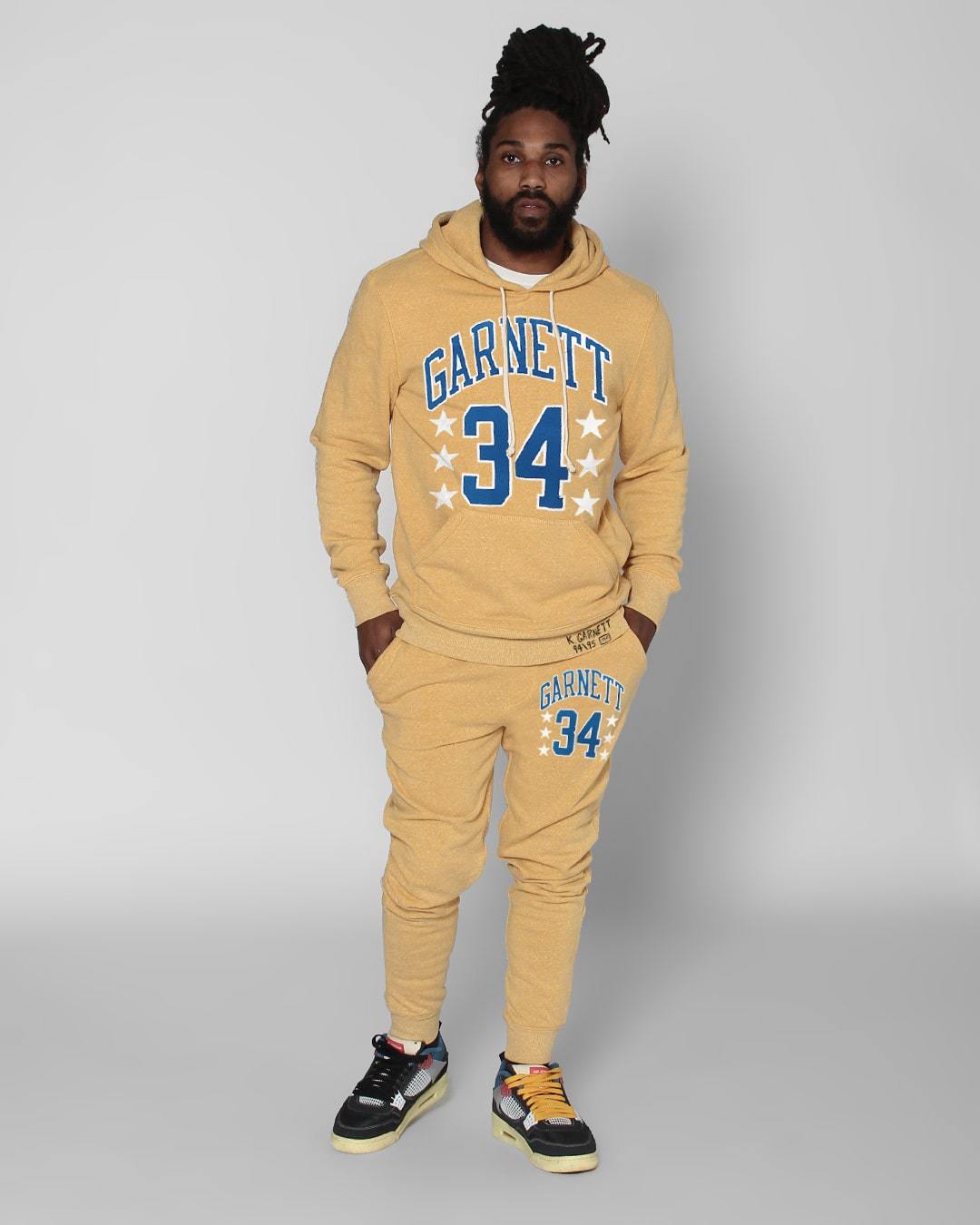 Kevin Garnett 34 Yellow Sweatpants - Roots of Inc dba Roots of Fight