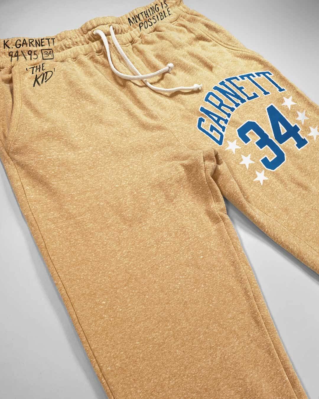 Kevin Garnett 34 Yellow Sweatpants - Roots of Inc dba Roots of Fight