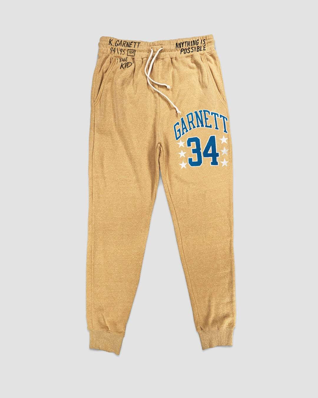 Kevin Garnett 34 Yellow Sweatpants - Roots of Inc dba Roots of Fight