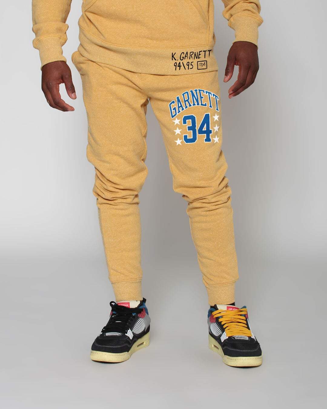 Kevin Garnett 34 Yellow Sweatpants - Roots of Inc dba Roots of Fight