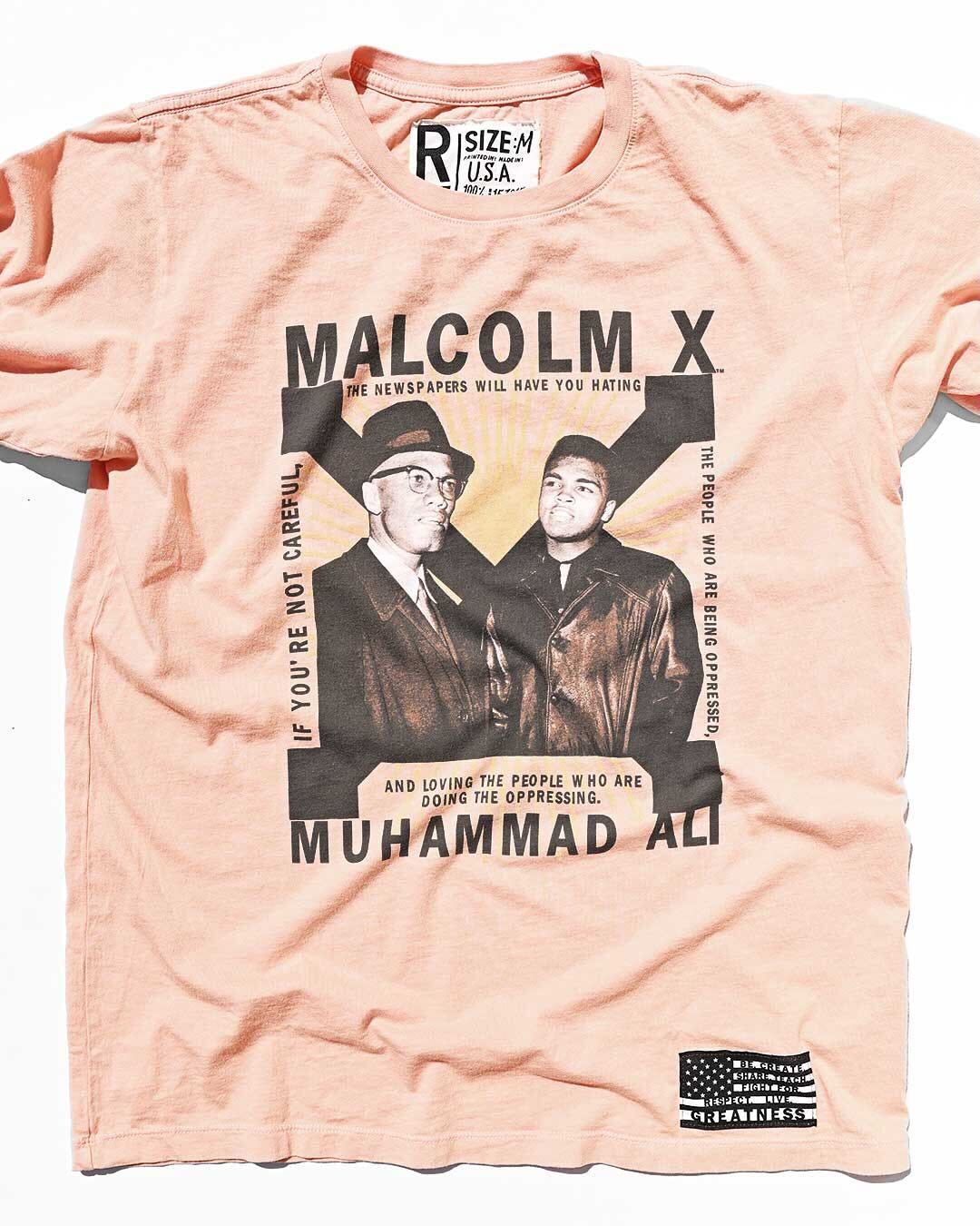 Malcolm X & Ali Greatness Coral Tee