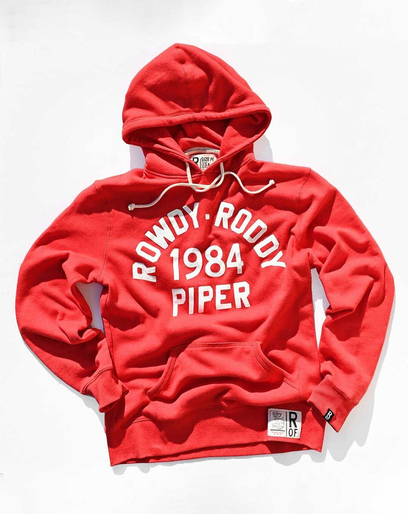 Rowdy Roddy Piper 84 Red PO Hoody Roots of Fight